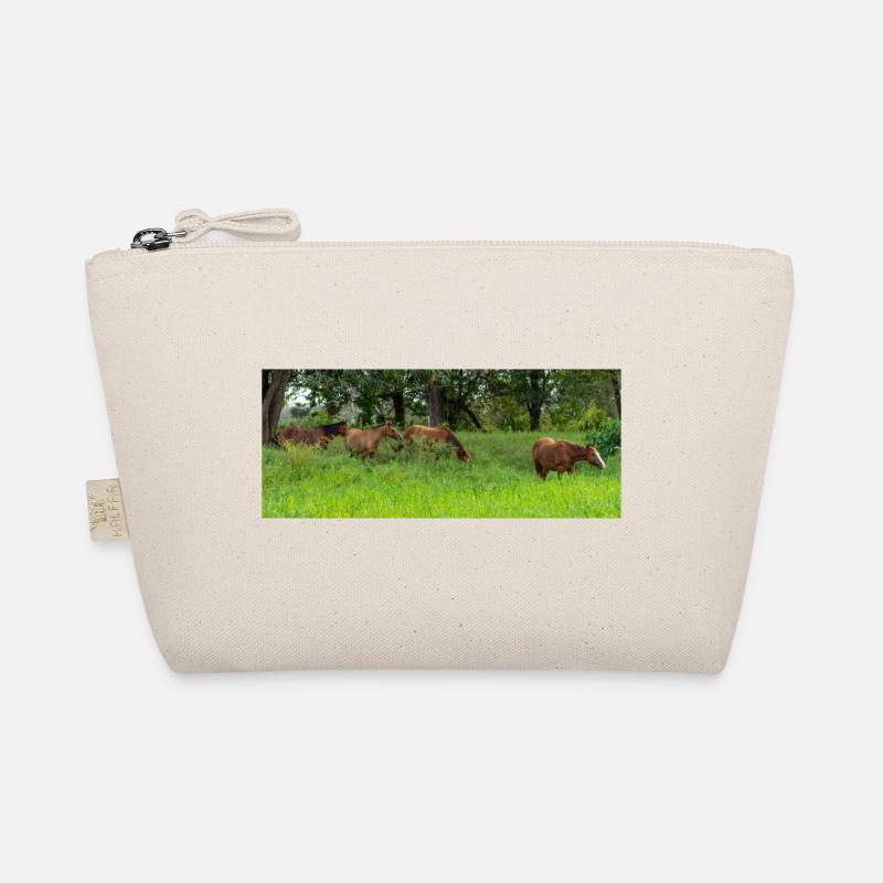 Pferde auf der Wiese Bio-Täschchen