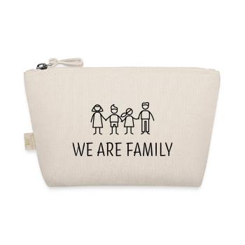 We are family dad mom boy girl - Trousse biologique - nature - Devant