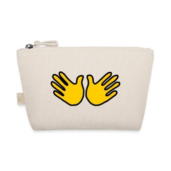Emoji Hand offen Skizze Farbe - Bio-Täschchen - Natur - Vorne