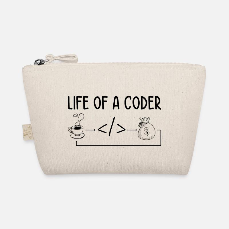 Life Of A Coder Software Developer Programmer Nerd Bio-Täschchen