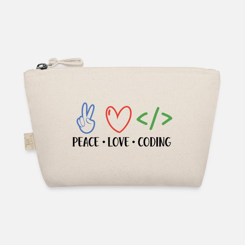 Peace Love Coding Coder Software Developer Program Bio-Täschchen