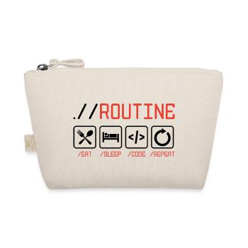 Routine Eat Sleep Code Repeat Software Developer C - Bio-Täschchen - Natur - Vorne