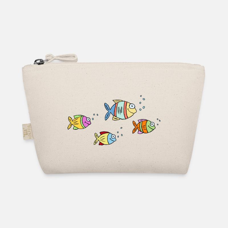 Fish Cichlid Water Sea Graffiti Drawing Organic Pouch