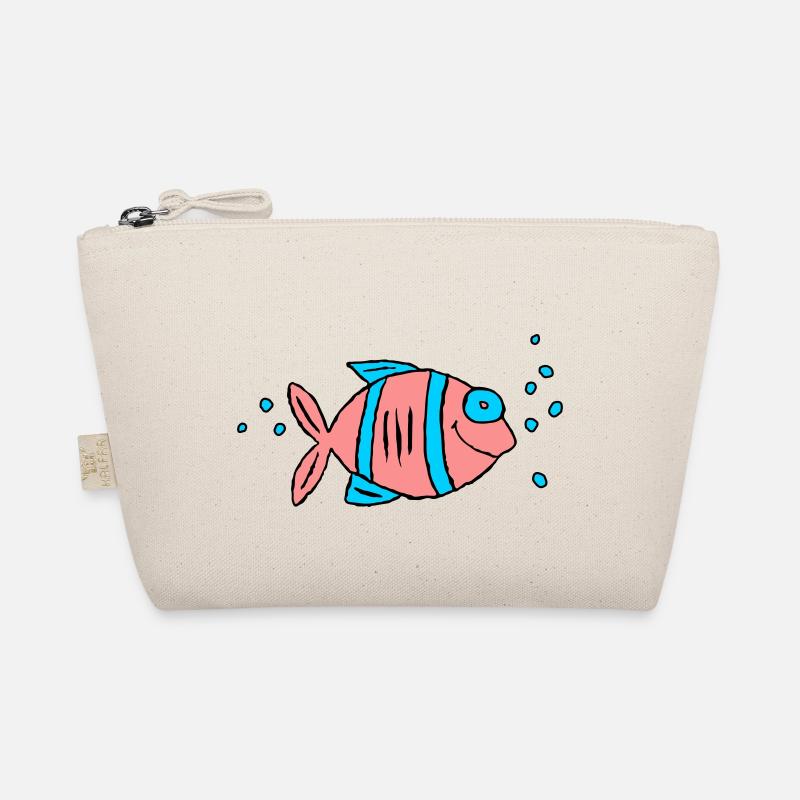 Fish Cichlid Water Sea Graffiti Drawing Organic Pouch