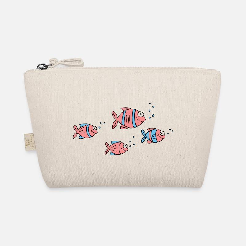 Fische Buntbarsche Wasser Meer Graffiti Zeichnung - Bio-Täschchen - Natur