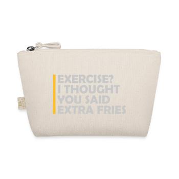 Exercise Extra Fries Zitat - Bio-Täschchen - Natur - Vorne