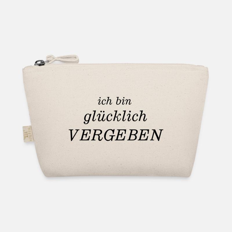Glücklich vergeben - Bio-Täschchen - Natur