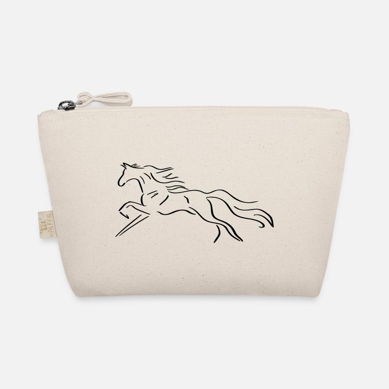 Horse Line Art - Minimalist Organic Pouch