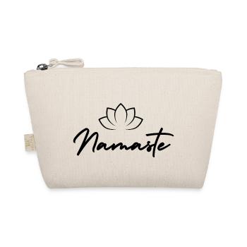 Yoga Tshirt Namaste Shirt mit Lotusblume Yogaliebe - Bio-Täschchen - Natur - Vorne