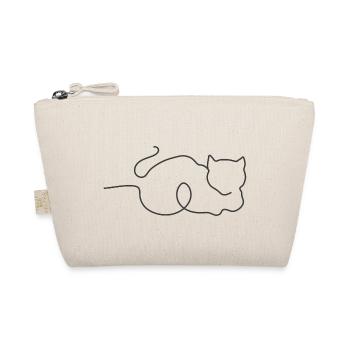 Katze StrichOneline - Bio-Täschchen - Natur - Vorne