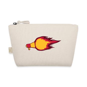 Fire Flame Megaphone Symbol - Organic Pouch - nature - Front