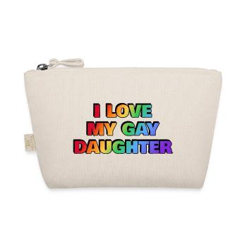 I love my gay daughter - Pride rainbow colors - Organic Pouch - nature - Front
