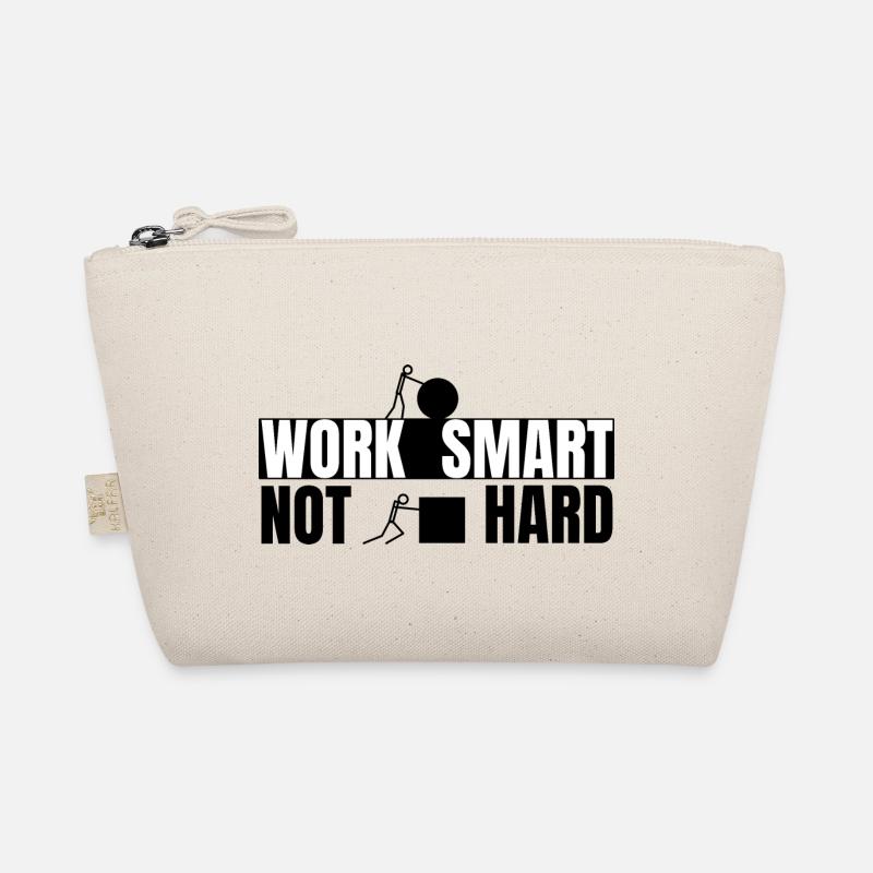 Work smart not hard - motivating saying Organic Pouch