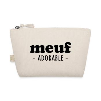 Meuf femme fille adorable - Trousse biologique - nature - Devant