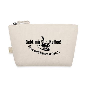 Kaffee Koffein Frühstück früher Vogel Morgen Latte - Bio-Täschchen - Natur - Vorne