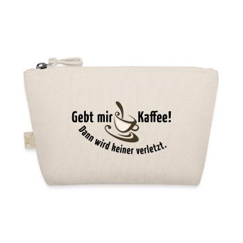 Kaffee Koffein Frühstück früher Vogel Morgen Latte - Bio-Täschchen - Natur - Vorne