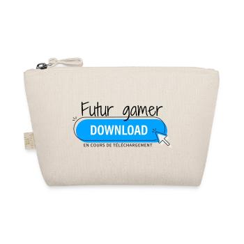 Futur gamer download idée cadeau naissance - Trousse biologique - nature - Devant