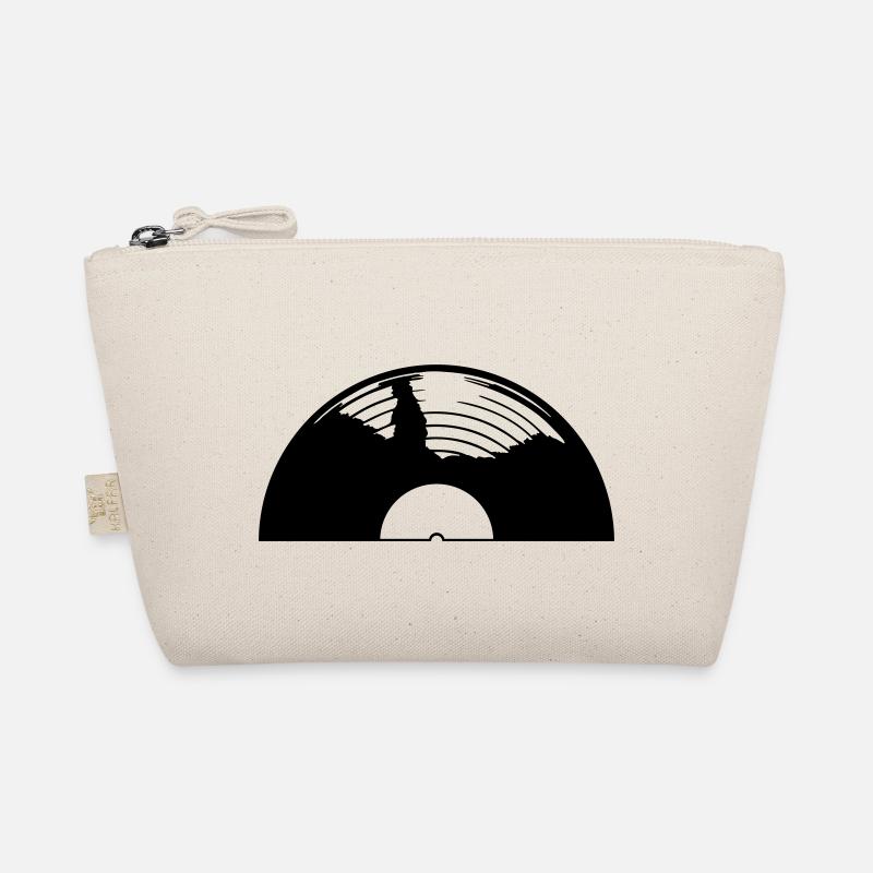 Retro half vinyl record Organic Pouch
