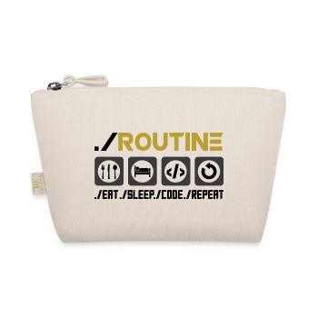 Routine Eat Sleep Code Repeat Software Developer C - Bio-Täschchen - Natur - Vorne