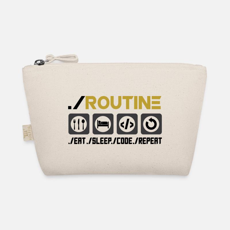 Routine Eat Sleep Code Repeat Software Developer C Bio-Täschchen