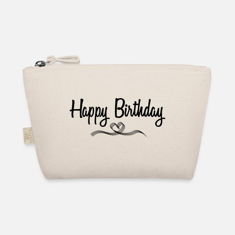 Happy Birthday - Bio-Täschchen - Natur