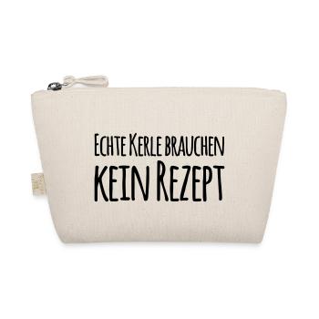 Echte Kerle Brauchen Kein Rezept - Koch Geschenk - Bio-Täschchen - Natur - Vorne
