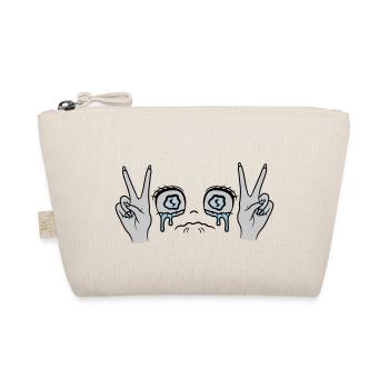Femme Victoire Hand Signal Girl - Trousse biologique - nature - Devant