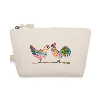 Hen and rooster - Organic Pouch - nature - Front
