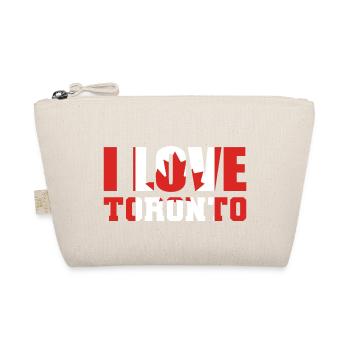 I love Toronto Tourist Gift - Organic Pouch - nature - Front