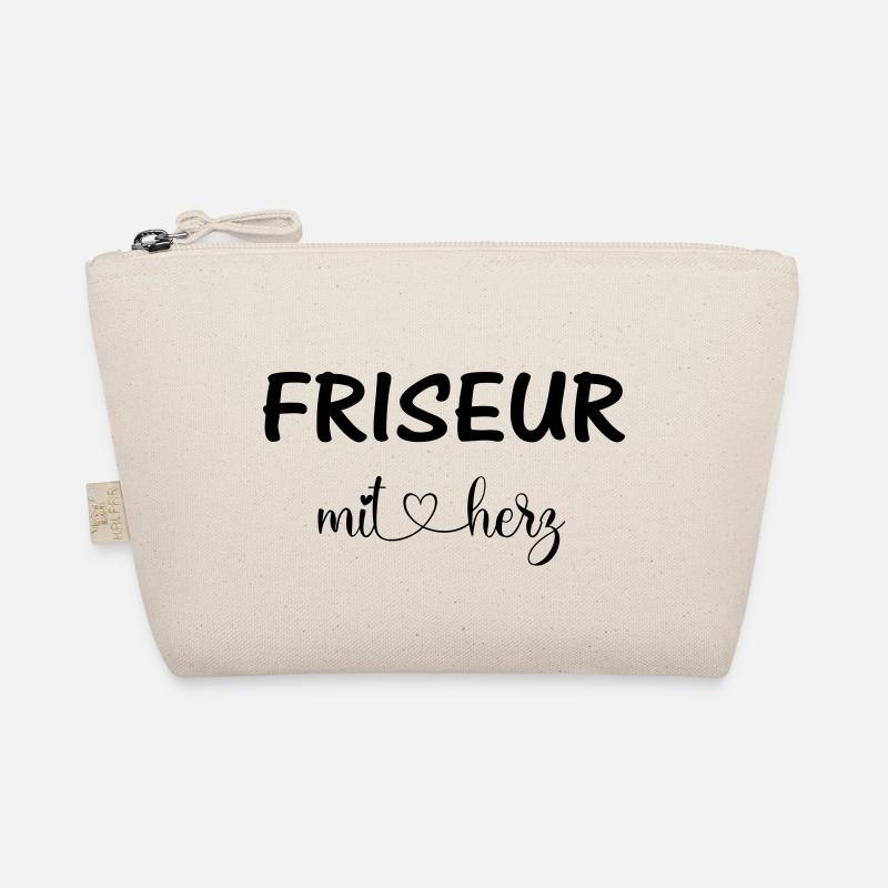Friseur mit Herz - personalisierbar Bio-Täschchen