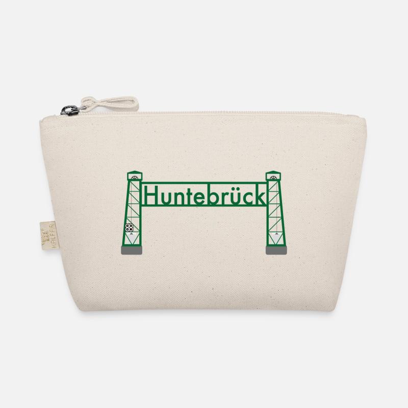 Hubbrücke Huntebrück minimalistisch - Bio-Täschchen - Natur