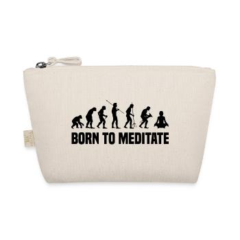 Evolution Graphic Meditating Meditation Yin Yang Z - Bio-Täschchen - Natur - Vorne