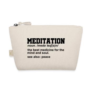 Meditation Noun Definition Meditate Relaxation Spi - Bio-Täschchen - Natur - Vorne