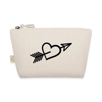 Dans l’amour flèche à travers le cœur - Trousse biologique - nature - Devant