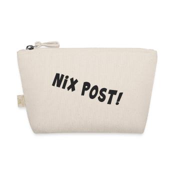 post postbote flaschenpost "nix post" - Bio-Täschchen - Natur - Vorne