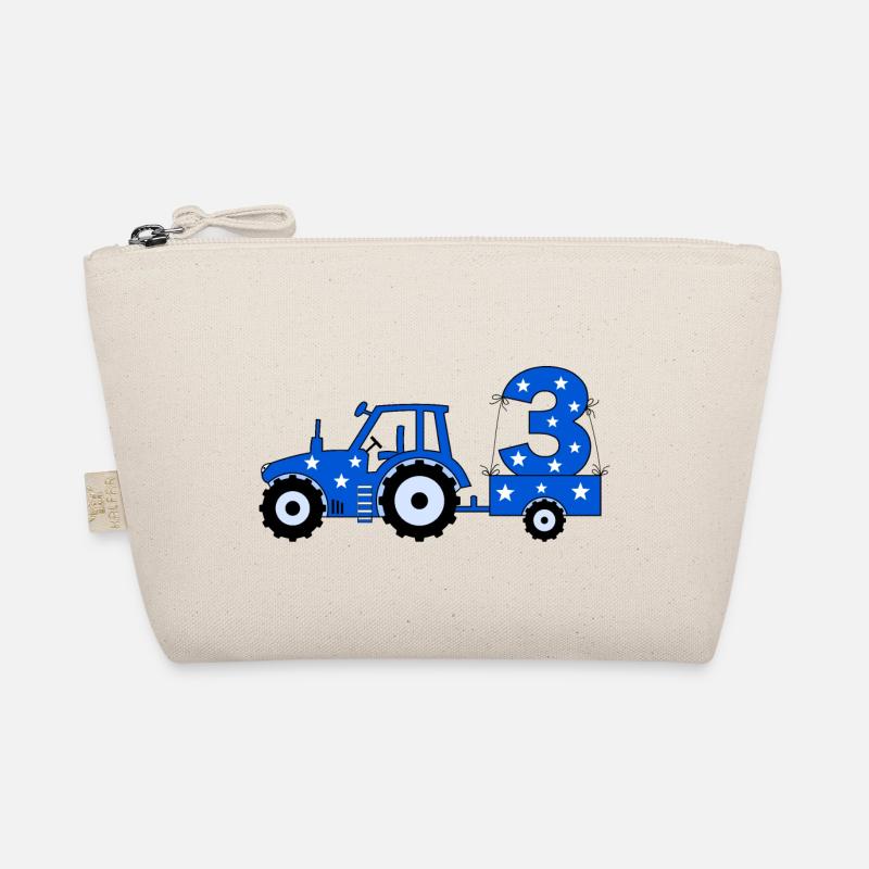 3rd Birthday Tractor Organic Pouch