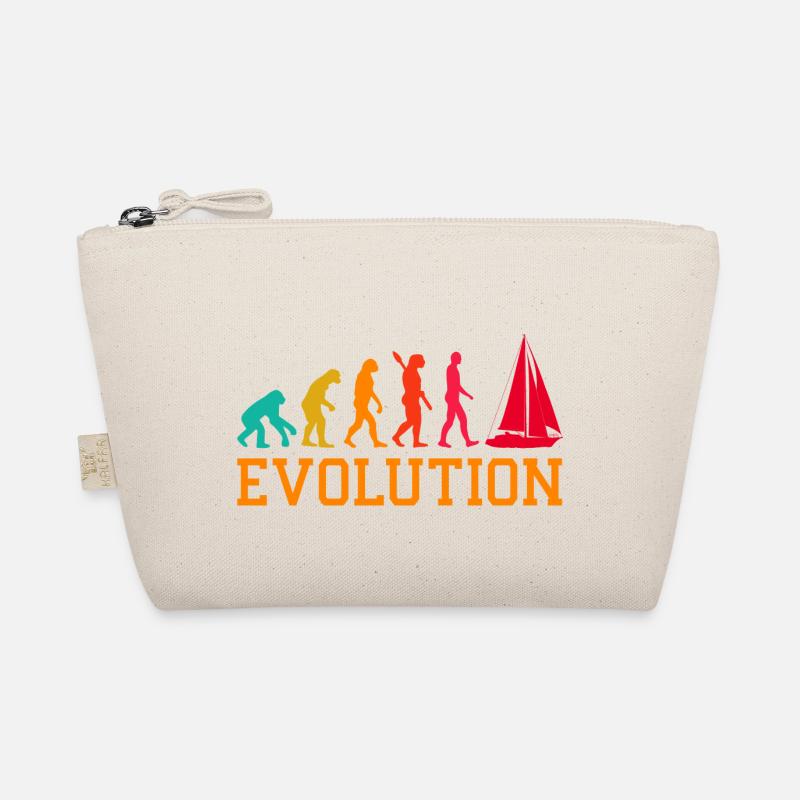 Evolution Graphic Sailboat Captain Sailing Sea Boa Bio-Täschchen