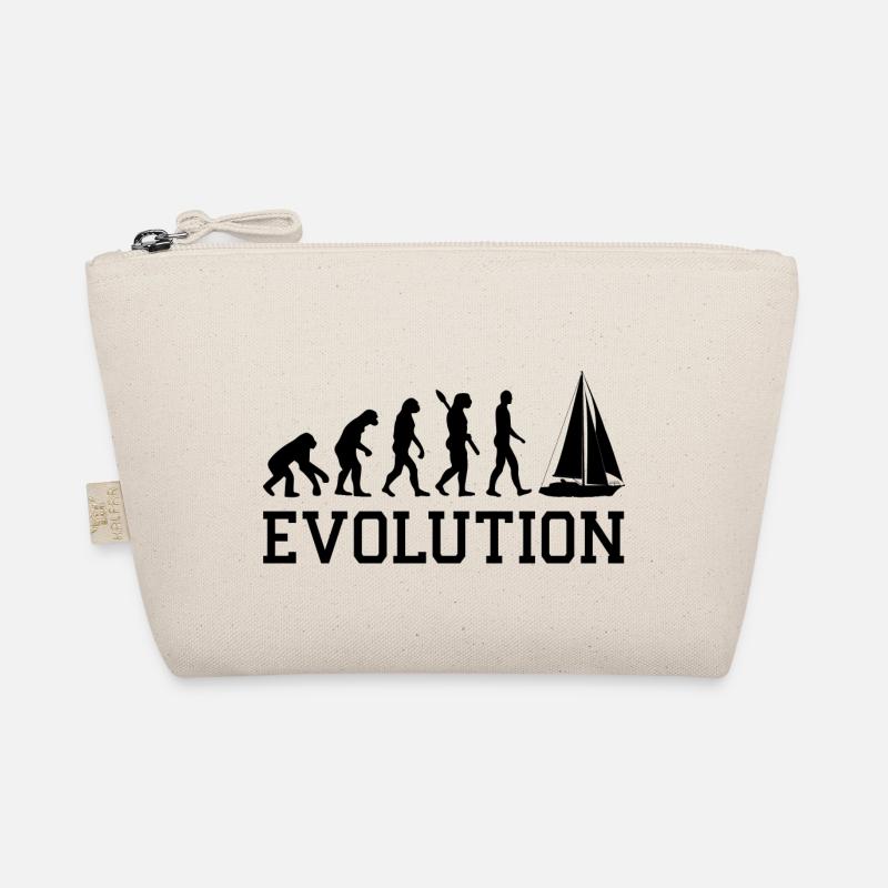 Evolution Graphic Sailboat Captain Sailing Sea Boa Bio-Täschchen