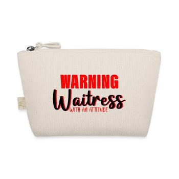 Warning Waitress With An Attitude 3 - Bio-Täschchen - Natur - Vorne