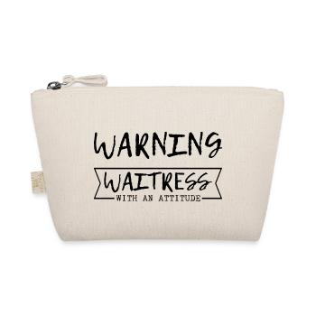Warning Waitress With An Attitude 4 - Bio-Täschchen - Natur - Vorne