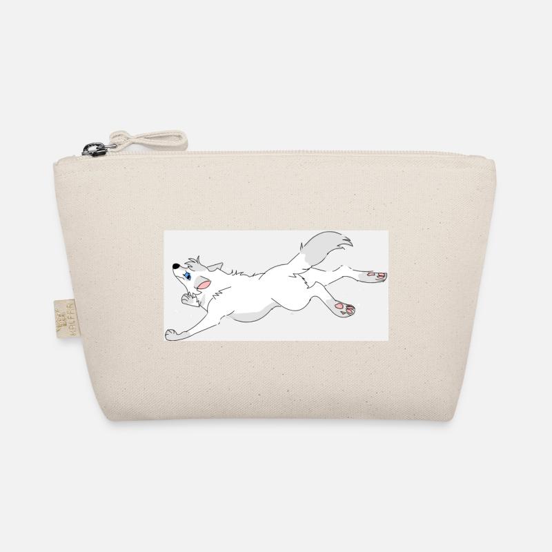 Wegspringender Wolf - Bio-Täschchen - Natur