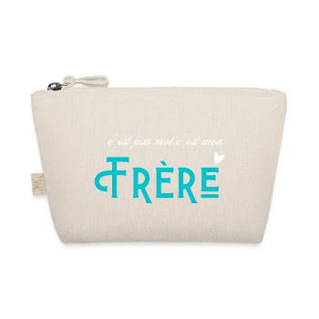 c'est pas moi c'est mon frère- shirt assortis sœur - Trousse biologique - nature - Devant