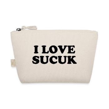 I Love Sucuk Türkische Wurst Knoblauch Lecker Food - Bio-Täschchen - Natur - Vorne