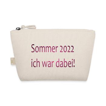 Sommer 2022 ich war dabei violett schwarz - Bio-Täschchen - Natur - Vorne