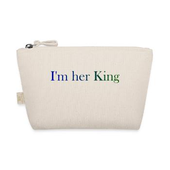 I m her King blau grün - Bio-Täschchen - Natur - Vorne