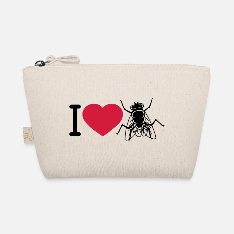 I Love Housefly Heart Organic Pouch