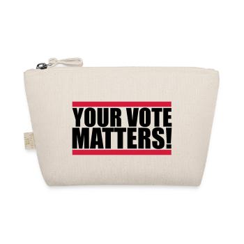 your vote matters quote - Organic Pouch - nature - Front