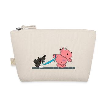 dog hippo walk pointed children baby hippo - Organic Pouch - nature - Front