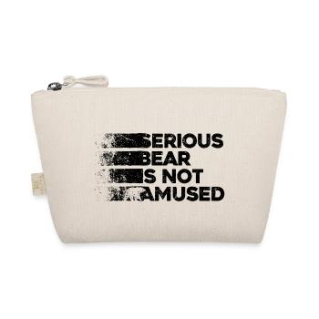 Serious bear is not amused. Coffee Bear Retro Look - Organic Pouch - nature - Front