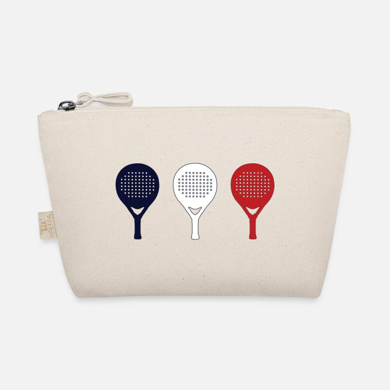 PADEL Blau Weiß Rot - Bio-Täschchen - Natur